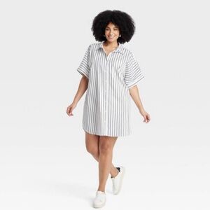 Striped shirt dress